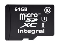 Integral UltimaPro - Carte mémoire flash - 64 Go - UHS Class 1 / Class10 - microSDXC UHS-I INMSDX64G10-40NAUSBR