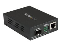 StarTech.com Convertisseur RJ45 Gigabit Ethernet sur Fibre Optique avec SFP Ouvert - 1000Mbps MonoMode/MultiMode - Convertisseur de média à fibre optique - 1GbE - 10Base-T, 1000Base-LX, 1000Base-SX, 100Base-TX, 1000Base-T - RJ-45 / SFP (mini-GBIC) - pour  MCM1110SFP