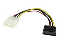 StarTech.com Câble adaptateur d'alimentation LP4 vers SATA de 15 cm - Convertisseur Molex mâle vers SATA Power femelle - Câble d'alimentation - alimentation SATA (M) pour alimentation interne 4 plots (M) - 0.2 m - pour P/N: BRACKET125PTP, PEXUSB311AC3, PEXUSB312A1C1H, PEXUSB312A2C2V, PEXUSB314A2V2 SATAPOWADAP