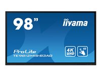iiyama ProLite TE9812MIS-B3AG - Classe de diagonale 98" (97.5" visualisable) écran LCD rétro-éclairé par LED - signalétique numérique interactive - avec écran tactile (multi-touch) / capacité PC en option (slot-in) - 4K UHD (2160p) 3840 x 2160 - cadre noir avec finition mate - avec Module WiFi iiyama (OWM002) TE9812MIS-B3AG