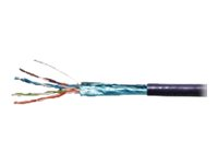 MCL - Câble en vrac - 100 m - paire torsadée écrantée (F/UTP) - CAT 5e - IEEE 802.5 - bloqué - violet C5EPBT/100-VI