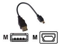 MCL - Adaptateur USB - USB (M) pour mini USB type B (M) - 20 cm USB-AF/MU5BC
