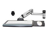 Ergotron LX - Kit de montage (porte-souris, repose-poignets, tiroir à clavier, bras position assise-debout, plateau de souris coulissant, base, extension) - pour clavier / souris - aluminium poli - montable sur mur - pour P/N: 45-353-026 45-354-026