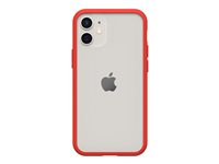 OtterBox React Series - Coque de protection pour téléphone portable - compatibilité avec MagSafe - rouge power - pour Apple iPhone 12 mini 77-81058