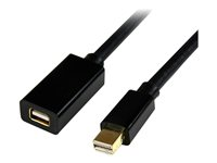 StarTech.com Câble d'extension vidéo Mini DisplayPort de 91 cm - Rallonge Mini DP vers Mini DP - Cordon Mini DisplayPort - M/F - 4K - Rallonge de câble DisplayPort - Mini DisplayPort (M) pour Mini DisplayPort (F) - 0.9 m - verrouillé, moulé - noir MDPEXT3