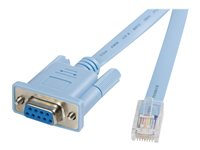StarTech.com Câble console RJ45 vers série DB9 de 1,8 m pour gestion de routeur Cisco - M/F - Bleu - Câble série - RJ-45 (M) pour DB-9 (F) - 1.8 m - bleu - pour P/N: EC1S952, EC2S952, IES101002SFP DB9CONCABL6