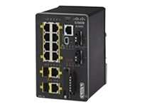 Cisco Industrial Ethernet 2000 Series - Commutateur - Géré - 8 x 10/100 + 2 x SFP Gigabit combiné - Montage sur rail DIN IE-2000-8TC-G-B