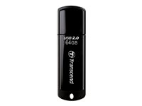 Transcend JetFlash 350 - Clé USB - 64 Go - USB 2.0 - noir TS64GJF350