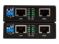 StarTech.com Kit prolongateur Ethernet VDSL2 sur câble à une paire - Ethernet extender 10/100 Mb/s - Extendeur Ethernet - 1 km - Modem courte distance - 100Mb LAN, Ethernet over VDSL - 10Base-T, 100Base-TX - jusqu'à 1 km 110VDSLEXTEU