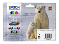 Epson 26XL Multipack - Pack de 4 - XL - noir, jaune, cyan, magenta - original - cartouche d'encre - pour Expression Premium XP-510, 520, 600, 605, 610, 615, 620, 625, 700, 710, 720, 800, 810, 820 C13T26364010