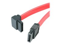 StarTech.com Câble Serial ATA SATA vers SATA à angle gauche 15 cm - Câble SATA - Serial ATA 150/300/600 - SATA (R) pour SATA (R) - 15.2 cm - connecteur à angle gauche - rouge - pour P/N: 25S22M2NGFFR, 25SAT22MSAT, S322M225R, SAT2M2NGFF25, SAT32M225, SAT32MSAT257 SATA6LA1