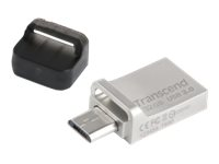 Transcend JetFlash 880 - Clé USB - 32 Go - USB 3.0 / micro USB - argent TS32GJF880S