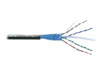 MCL - Câble en vrac - 100 m - paire torsadée écrantée (F/UTP) - CAT 6 - IEEE 802.5 - bloqué - noir C6PBT/100-N