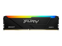 Kingston FURY Beast RGB - DDR4 - kit - 32 Go: 2 x 16 Go - DIMM 288 broches - 3200 MHz - CL16 - 1.2 V - mémoire sans tampon - non ECC - noir KF432C16BB12AK2/32