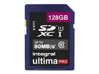 Integral UltimaPro - Carte mémoire flash - 128 Go - UHS Class 1 / Class10 - SDXC UHS-I INSDX128G10-80U1