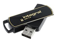 Integral Secure 360 - Clé USB - 128 Go - USB 3.0 - Noir élégant INFD128GB360SEC3.0