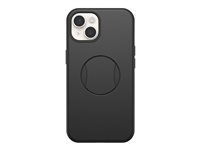 OtterBox OtterGrip Symmetry Series - Coque de protection pour téléphone portable - compatibilité avec MagSafe - plastique, polycarbonate, caoutchouc synthétique - noir - pour Apple iPhone 14 Plus 77-89335