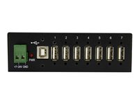 StarTech.com Hub USB 2.0 robuste industriel a 7 ports - Concentrateur USB a fixation mural / sur rail DIN - Concentrateur (hub) - 7 x USB 2.0 - Montage sur rail DIN - Tension CC - pour P/N: ITB20D3250, MSDREADU2OTG, USB2HAB15, USB2HAB30AC, USB2HAB50AC, USB2HABM1, USB2HABM6RA ST7200USBM