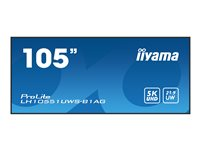 iiyama ProLite LH10551UWS-B1AG - Classe de diagonale 105" (104.7" visualisable) écran LCD rétro-éclairé par LED - signalisation numérique - 5K UHD (2160p) 5120 x 2160 - noir LH10551UWS-B1AG