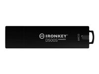 Kingston IronKey D500SM - Clé USB - chiffré - 64 Go - USB 3.2 Gen 1 - Conformité TAA IKD500SM/64GB