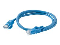 C2G Cat6 Booted Unshielded (UTP) Network Patch Cable - Cordon de raccordement - RJ-45 (M) pour RJ-45 (M) - 2 m - UTP - CAT 6 - moulé, sans crochet, bloqué - bleu 83388