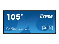 iiyama ProLite TE10518UWI-B1AG - Classe de diagonale 105" (104.6" visualisable) écran LCD rétro-éclairé par LED - signalétique numérique interactive - avec écran tactile - Android - 5K UHD (2160p) 5120 x 2160 - noir, mat TE10518UWI-B1AG