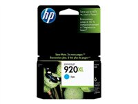 HP 920XL - À rendement élevé - cyan - original - cartouche d'encre - pour Officejet 6500, 6500 E709a, 6500 E709c, 6500A, 6500A E710a, 7500A CD972AE#BGX