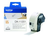 Brother DK-11201 - Noir sur blanc - 29 x 90 mm 400 étiquette(s) (1 rouleau(x) x 400) étiquettes adresses - pour Brother QL-1050, 1060, 1110, 500, 550, 560, 570, 580, 600, 650, 700, 710, 720, 820 DK11201