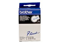 Brother - Blanc, bleu - Rouleau (0,9 cm x 7,7 m) 1 unités bande imprimante - pour P-Touch PT-15, PT-20, PT-2000, PT-3000, PT-500, PT-5000, PT-6, PT-8, PT-8E TC293