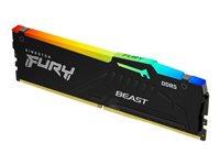 Kingston FURY Beast RGB - DDR5 - module - 16 Go - DIMM 288 broches - 5200 MHz / PC5-41600 - CL40 - 1.25 V - mémoire sans tampon - on-die ECC KF552C40BBA-16