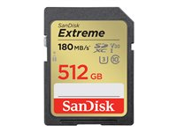SanDisk Extreme - Carte mémoire flash - 512 Go - Video Class V30 / UHS-I U3 / Class10 - SDXC UHS-I SDSDXVV-512G-GNCIN