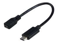 MCL Samar - Adaptateur USB - Micro-USB Type B à 5 broches (F) pour USB de type C (M) - 17 cm USB31-CM/2HBFCE