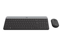 Logitech Slim Wireless Combo MK470 - Ensemble clavier et souris - sans fil - 2.4 GHz - Français - graphite 920-009190