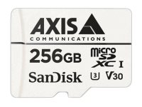 AXIS Surveillance - Carte mémoire flash (adaptateur microSDXC vers SD inclus(e)) - 256 Go - Video Class V30 / UHS Class 3 / Class10 - micro SDXC - blanc - pour AXIS M4308, P3818, Q1656, Q1715, Q1951, Q1952, Q3538, Q6100, V5938 50, P37 Series 02021-001