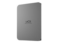 LaCie Mobile Drive Secure STLR2000400 - Disque dur - chiffré - 2 To - externe (portable) - USB 3.2 Gen 1 (USB-C connecteur) - Self-Encrypting Drive (SED) - gris sidéral - avec 3 ans de Seagate Rescue Data Recovery STLR2000400