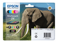 Epson 24 Multipack - Pack de 6 - 29.1 ml - noir, jaune, cyan, magenta, magenta clair, cyan clair - original - blister - cartouche d'encre (alternative pour : Epson 24XL) - pour Expression Photo XP-55, XP-750, XP-760, XP-850, XP-860, XP-950, XP-960, XP-970 C13T24284011