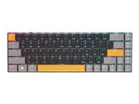 CHERRY MX LP 2.1 - Clavier - compact - backlit - sans fil - 2.4 GHz, Bluetooth 5.2, cordé - Français - commutateur : CHERRY MX profil bas - noir G80-3860LVAFR-2