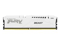 Kingston FURY Beast - DDR5 - module - 16 Go - DIMM 288 broches - 6000 MHz / PC5-48000 - CL30 - 1.4 V - mémoire sans tampon - on-die ECC - blanc KF560C30BW-16