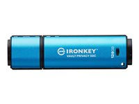 Kingston IronKey Vault Privacy 50 Series - Clé USB - chiffré - 128 Go - USB-C 3.2 Gen 1 - Conformité TAA IKVP50C/128GB