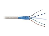MCL - Câble en vrac - 100 m - paire torsadée écrantée (F/UTP) - CAT 6 - bloqué - gris C6PBT/100