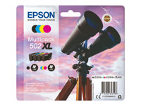 Epson 502XL Multipack - Pack de 4 - 19.1 ml - haute capacité - noir, jaune, cyan, magenta - original - emballage coque avec alarme radioélectrique/ acoustique - cartouche d'encre - pour Expression Home XP-5100, XP-5150; WorkForce WF-2860, WF-2865DWF, WF-2880DWF, WF-2885DWF C13T02W94020