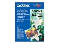 Brother BP60MA Matte Inkjet Paper - Mat - A4 (210 x 297 mm) - 145 g/m² - 25 feuille(s) papier - pour Brother DCP-J1140, J1200, J1800, J4140, J926, J981, MFC-J2340, J3540, J3940, J4335, J739 BP60MA