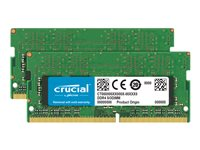 Crucial - DDR4 - kit - 32 Go: 2 x 16 Go - SO DIMM 260 broches - 2666 MHz / PC4-21300 - CL19 - 1.2 V - mémoire sans tampon - non ECC CT2K16G4S266M