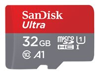 SanDisk Ultra - Carte mémoire flash (adaptateur microSDHC - SD inclus(e)) - 32 Go - A1 / UHS-I U1 / Class10 - microSDHC UHS-I SDSQUA4-032G-GN6IA