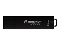 IronKey D300S - Clé USB - chiffré - 64 Go - USB 3.1 Gen 1 - FIPS 140-2 Level 3 - Conformité TAA IKD300S/64GB