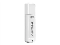 Transcend JetFlash 370 - Clé USB - 64 Go - USB 2.0 - blanc TS64GJF370