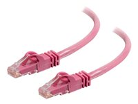 C2G Cat6 Booted Unshielded (UTP) Network Patch Cable - Cordon de raccordement - RJ-45 (M) pour RJ-45 (M) - 5 m - UTP - CAT 6 - moulé, sans crochet, bloqué - rose 83592